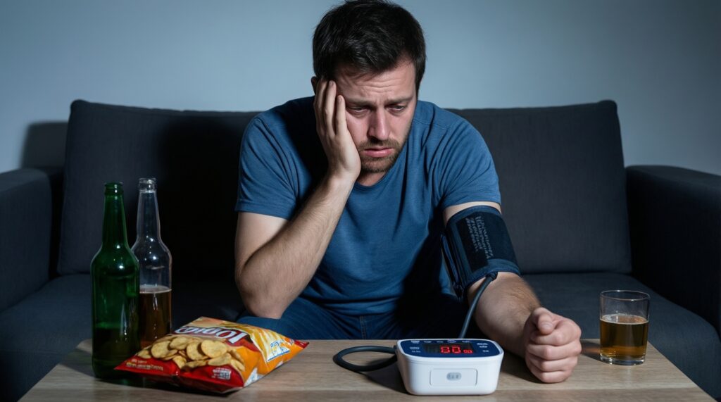 Связь стресса и давления: как хроническое напряжение влияет на сосуды и сердце - иллюстрация