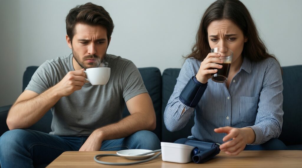 Кофеин и давление: кому можно кофе, а кому лучше ограничить - иллюстрация